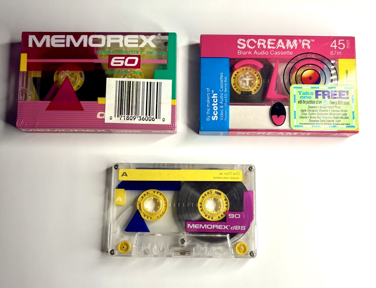 Memorex DBS and Scotch Scream'r blank cassette tapes