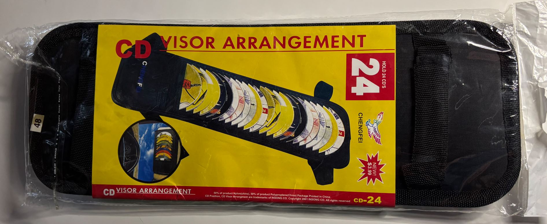 Example of a larger capacity sun visor CD wallet